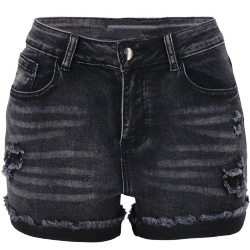 High Elastic Black High Waist Denim In Stock Women's Jeans